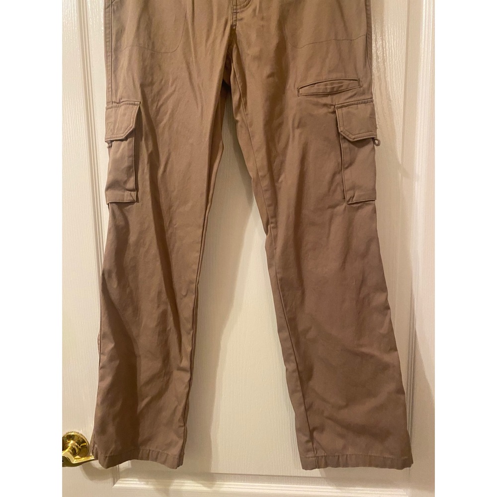 Dickies Womens Relaxed Fit Cargo Pants Brown Cotton Utility Straight Leg 8R - Picture 2 of 7